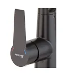 Кухонный смеситель MIXXUS FUL-021 BLACK REFL.BLACK с гибким изливом из нержавеющей стали SUS304, с выходом для — фото 3