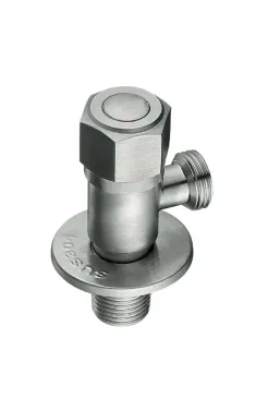 Кран для підключення сантехприладів MIXXUS VAL-06-1/2x1/2 з нерж. сталі SUS304 (Колір нерж) (MI6056)