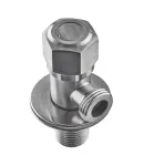 Кран для підключення сантехприладів MIXXUS VAL-06-1/2x1/2 з нерж. сталі SUS304 (Колір нерж) (MI6056) фото - 3