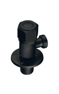 Кран для подключения сантехприборов MIXXUS VAL-06-1/2x1/2 BLACK из нержавеющей стали SUS304 (Цвет чёрный) (MI6058)