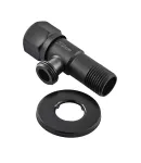 Кран для подключения сантехприборов MIXXUS VAL-06-1/2x1/2 BLACK из нержавеющей стали SUS304 (Цвет чёрный) (MI6058) фото - 2