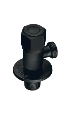 Кран для підключення сантехприладів MIXXUS VAL-07-1/2x3/4 BLACK з нерж. сталі SUS304 (Колір чорний) (MI6059)