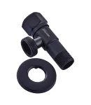 Кран для подключения сантехприборов MIXXUS VAL-07-1/2x3/4 BLACK из нержавеющей стали SUS304 (Цвет чёрный) (MI6059) фото - 2