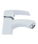 Однорычажный смеситель для умывальника MIXXUS MAGNUM 001 NUT WHITE-CHROME, белый/хром — фото 2