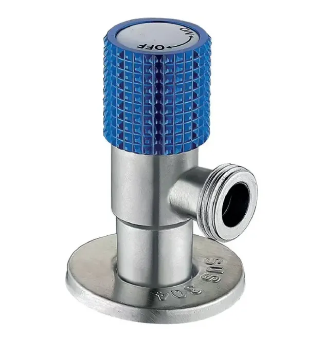 Кран для підключення сантехприладів MIXXUS VAL-10-1/2x3/4 з нерж. сталі SUS304 (Колір синій) (MI6218) фото - 1