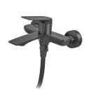 Змішувач для ванни MIXXUS PREMIUM DERBY 009 EURO BLACK, чорний матовий, настінний, одноважільний — фото 4