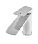 Смеситель для умывальника MIXXUS PREMIUM DERBY 001 NUT WHITE-CHROME, белый матовый/хром — фото 5