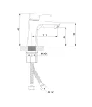 Змішувач для умивальника MIXXUS PREMIUM LOREN 001 NUT (Колір хром) — фото 2
