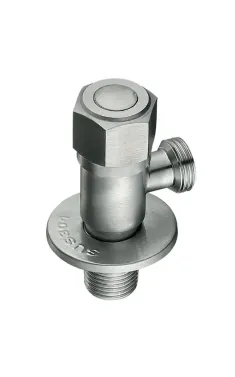 Кран для підключення сантехприладів MIXXUS VAL-06-1/2x1/2 з нерж. сталі SUS304 (Колір нерж) (MI6809)