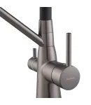 Змішувач для кухні MIXXUS PREMIUM SENNA 021 GRAPHITE REFL.BLACK, графіт із чорним гнучким виливом, вихід для питної — фото 7