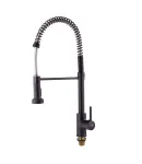 Кухонный смеситель MIXXUS PREMIUM SPRING 017 BLACK с гибким изливом, чёрный матовый — фото 7