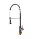Кухонный смеситель MIXXUS PREMIUM SPRING 017 GRAPHITE с гибким изливом, графит — фото 6