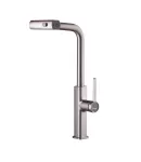 Змішувач для кухні MIXXUS PREMIUM HAMMER 014 GRAPHITE з висувним виливом, графіт — фото 5