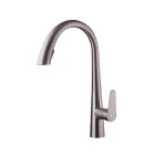 Смеситель для кухни MIXXUS PREMIUM WARTA 014 GRAPHITE с выдвижным изливом, графит — фото 4