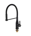 Змішувач для кухні MIXXUS PREMIUM SUMMER 017 BLACK REFL.BLACK з гнучким виливом, чорний — фото 2