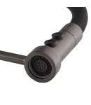 Смеситель для кухни MIXXUS PREMIUM SUMMER 017 GRAPHITE REFL.BLACK с гибким изливом, графит и чёрный — фото 4