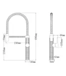 Смеситель для кухни MIXXUS PREMIUM OLIWER 017 REFL.BLACK с гибким изливом, хром и чёрный — фото 6