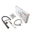 Смеситель для кухни MIXXUS PREMIUM OLIWER 017, графитовый корпус с чёрным гибким изливом — фото 4