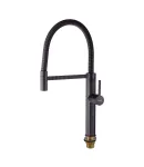 Смеситель для кухни MIXXUS PREMIUM SPARK 017 BLACK с поворотным изливом, чёрный матовый — фото 9