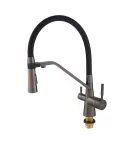 Змішувач для кухні MIXXUS PREMIUM MAGNET 021 GRAPHITE REFL.BLACK, графіт із чорним гнучким виливом, вихід для питної — фото 7