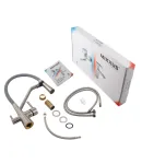 Змішувач для кухні MIXXUS PREMIUM MAGNET 021 SS COLOR REFL.GREY, нержавіюча сталь із сірим гнучким виливом, вихід — фото 3
