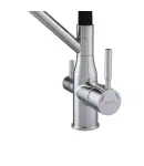 Смеситель для кухни MIXXUS PREMIUM GRAVITY 021 REFL.BLACK, хром с черным гибким изливом, выход для питьевой воды — фото 3