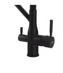 Змішувач для кухні MIXXUS PREMIUM GRAVITY 021 BLACK REFL.BLACK, чорний із гнучким виливом, вихід для питної води — фото 6