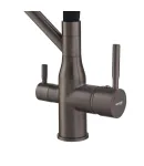 Смеситель для кухни MIXXUS PREMIUM GRAVITY 021 GRAPHITE REFL.BLACK, графит с черным гибким изливом, выход для — фото 8