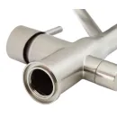 Змішувач для кухні MIXXUS PREMIUM GRAVITY 021 SS COLOR REFL.GREY, нержавіюча сталь із сірим гнучким виливом, вихід — фото 4