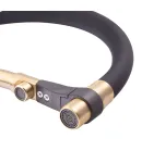 Змішувач для кухні MIXXUS PREMIUM GRAVITY 021 із гнучким виливом та виходом для питної води, матове золото, чорний — фото 9