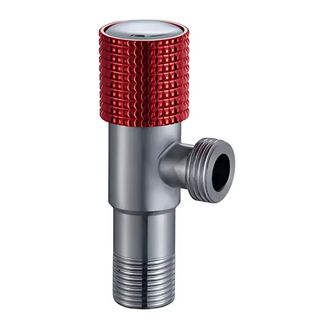 Кран для подключения сантехприборов MIXXUS VAL-09-1/2x1/2 из нержавеющей стали SUS304 (Цвет красный) (MI7098) фото - 1