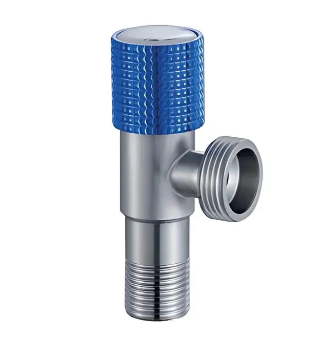 Кран для підключення сантехприладів MIXXUS VAL-10-1/2x3/4 з нерж. сталі SUS304 (Колір синій) (MI7099) фото - 1