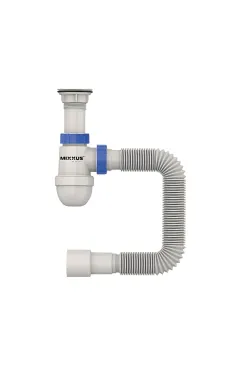Сифон для умивальника MIXXUS SU-06-A 1 1/2″x40 з пластиковим випуском (MI8183)