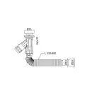 Компактний сифон для умивальника MIXXUS 1 1/4″×40, 40×40/50 — фото 2