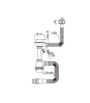Сифон для кухонної мийки MIXXUS 3 1/2″x40 з пластиковою білою сіткою, відводом для пральної машини та гнучким — фото 2