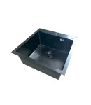 Кухонна мийка MIXXUS MH5050 MICRO DECOR BLACK з нержавіючої сталі, колір чорний матовий, 3.0/0.8 — фото 4