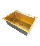 Кухонная мойка MIXXUS MH5843 MICRO DECOR BRUSHED GOLD из нержавеющей стали, цвет матовое золото, 3.0/0.8 — фото 5