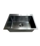 Кухонна мийка MIXXUS MH5843 MICRO DECOR BLACK з нержавіючої сталі, колір чорний матовий, 3.0/0.8 — фото 5