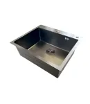 Кухонная мойка MIXXUS MH6050 MICRO DECOR из нержавеющей стали, графит, 3.0/0.8 — фото 3