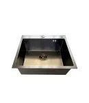 Кухонная мойка MIXXUS MH6050 MICRO DECOR из нержавеющей стали, графит, 3.0/0.8 — фото 4
