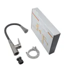 Кухонний змішувач MIXXUS PREMIUM MATIS 011-T NUT GRAPHITE REFL.BLACK з гнучким силіконовим виливом, графіт і чорний — фото 4