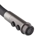 Смеситель для кухни MIXXUS PREMIUM PULL 017 GRAPHITE REFL.BLACK с гибким силиконовым изливом, графит и чёрный — фото 4