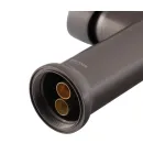 Смеситель для кухни MIXXUS PREMIUM PULL 017 GRAPHITE REFL.BLACK с гибким силиконовым изливом, графит и чёрный — фото 5