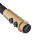Смеситель для кухни MIXXUS PREMIUM PULL 017 BRUSHED GOLD REFL.BLACK с гибким силиконовым изливом, матовое золото и — фото 7