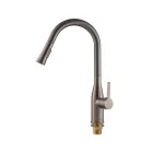 Смеситель для кухни MIXXUS PREMIUM SUMMER 014 GRAPHITE с выдвижным изливом, графит — фото 7