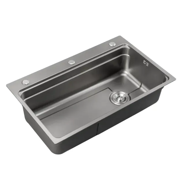 Мийка з нерж. сталі MIXXUS MS6846-SET-01 MICRO DECOR GRAPHITE (3.0/0.8) комплект (колір графіт) (MI8388) фото - 1
