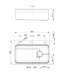 Мийка з нерж. сталі MIXXUS MS6846-SET-01 MICRO DECOR GRAPHITE (3.0/0.8) комплект (колір графіт) (MI8388) фото - 3