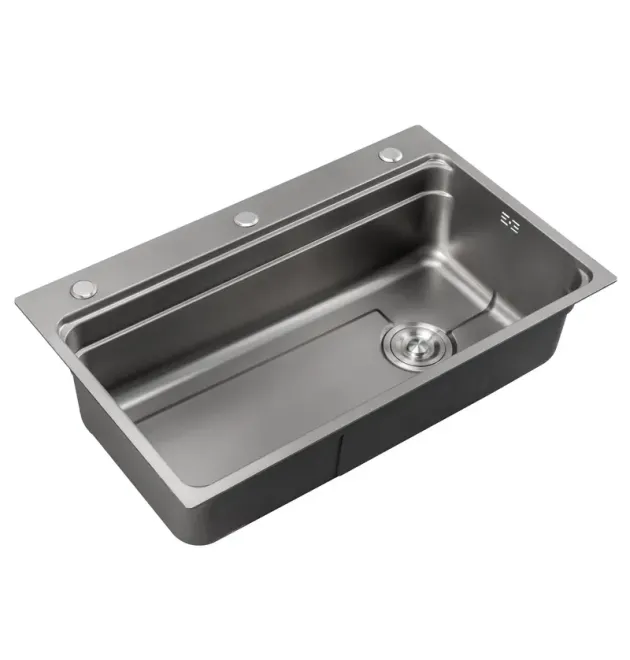 Мийка з нерж. сталі MIXXUS MS7546-SET-01 MICRO DECOR GRAPHITE (3.0/0.8) комплект (колір графіт) (MI8390) фото - 1