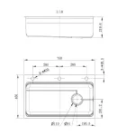 Мийка з нерж. сталі MIXXUS MS7546-SET-01 MICRO DECOR GRAPHITE (3.0/0.8) комплект (колір графіт) (MI8390) фото - 4