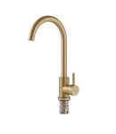 Кухонний змішувач MIXXUS SUS-011 BRUSHED GOLD із нержавіючої сталі SUS304, матове золото — фото 5